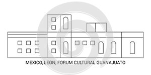 Mexico, Leon, Forum Cultural Guanajuato travel landmark vector illustration photo