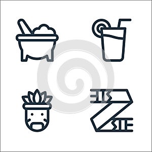 Mexico line icons. linear set. quality vector line set such as scarf, mexican, lime photo