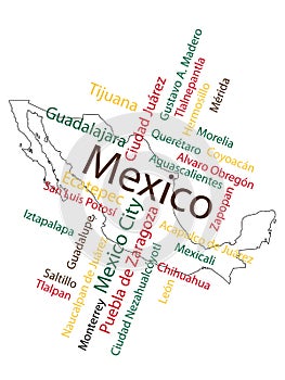 Mexico Map and Cities