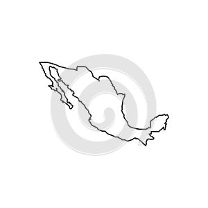 Mexico map silhouette