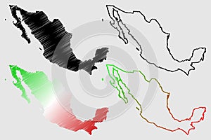 Mexico map vector