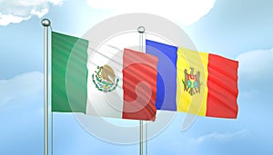 Mexico and Mauritius Flag Together A Concept of Relations