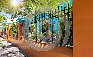 Mexico, Mazatlan, Colorful old city streets in historic city center near El Malecon promenade, ocean shore Zona Hotelera photo