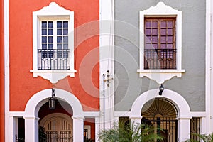 Mexico, Mazatlan, Colorful old city streets in historic city center near El Malecon promenade, ocean shore Zona Hotelera photo