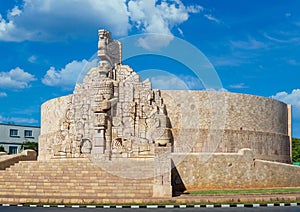 Mexico, Merida, an iconic Homeland Monument, Monumento a la Patria on Paseo de Montejo photo