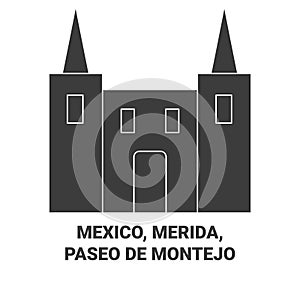 Mexico, Merida, Paseo De Montejo travel landmark vector illustration photo