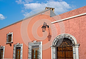 Mexico, Monterrey, colorful historic houses in Barrio Antiguo, a famous tourist attraction photo