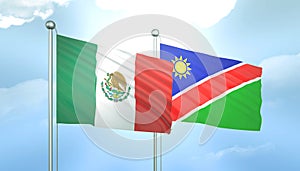 Mexico and Mozambique Flag Together A Concept of Relations