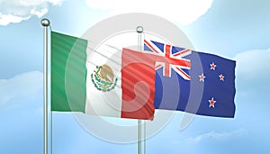 Mexico and Nauru Flag Together A Concept of Relations