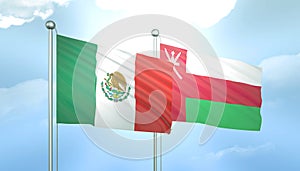 Mexico and North Korea Flag Together A Concept of Relations