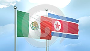 Mexico and Norway Flag Together A Concept of Relations