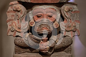 Mexico Oaxaca Santo Domingo monastery museum zapotec deity figure photo
