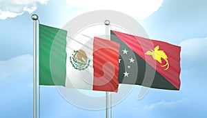 Mexico and Panama Flag Together A Concept of Relations