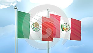 Mexico and Paraguay Flag Together A Concept of Relations