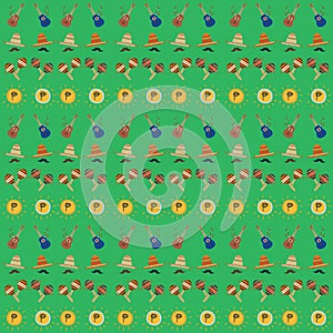 Mexico pattern design. Vector illustration decorative design