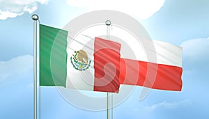 Mexico and Peru Flag Together A Concept of Relations