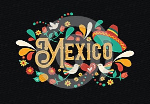 Mexico quote greeting card for mexican holiday