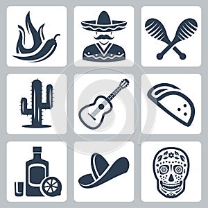 Mexico related icons