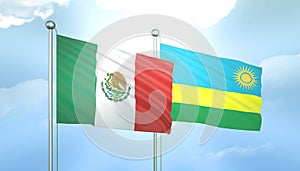 Mexico and Saint Kitts and Nevis Flag Together A Concept of Relations