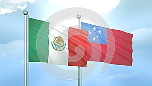 Mexico and Samao Flag Together A Concept of Relations