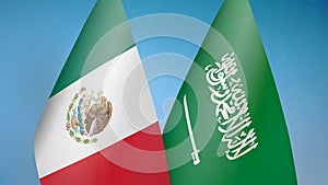 Mexico and Saudi Arabia two flags