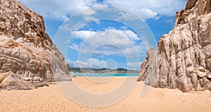 Mexico, Scenic travel destination beach Playa Amantes, Lovers Beach known as Playa Del Amor located near famous Arch of photo
