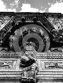 MEXICO - SCULPTURE - Clouds over Spanish Carving on the facades of MÃ©rida - YucatÃ¡n - Mexico - Art