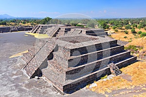 Mexico, Teotihuacan, platform along the Avenue of the Dead