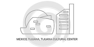 Mexico, Tijuana, Tijuana Cultural Center, travel landmark vector illustration photo