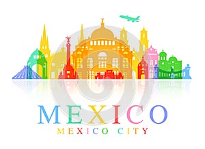 Mexico Travel Landmarks. photo