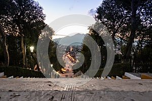 Mexico typical street in San Cristobal de Las Casas. Town locate photo