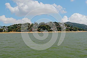 Mexico, Valle de Bravo March 26, 2021, View of the lake coast