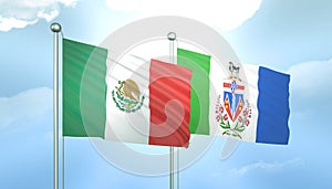 Mexico and Vietnam Flag Together A Concept of Relations