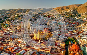 Mexico village town Guanajuato Mexico view from El Pipila