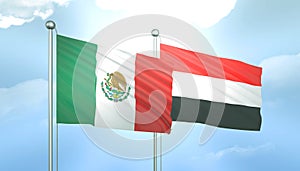 Mexico and Yemen Flag Together A Concept of Relations