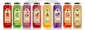 Ready design vector juice, fruit bottle set