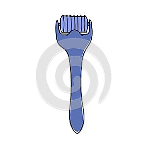 Mezoroller, derma roller cartoon color icon