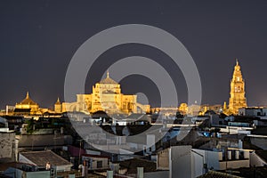 Mezquita Cathedral of Cordoba, Spain at night