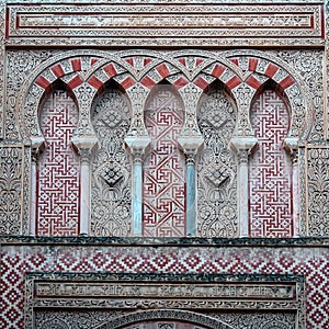 Mezquita`s in cordoba, external walls, arabic style photo