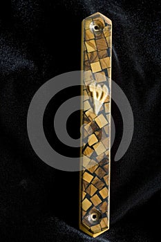 Mezuzah on black