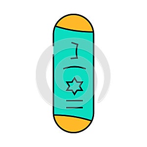 mezuzah doorpost icon color illustration photo