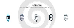 Mezuzah icon in different style vector illustration. two colored and black mezuzah vector icons designed in filled, outline, line