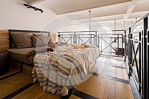 Mezzanine bedroom with double bed