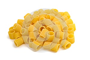 Mezze maniche pasta pile photo
