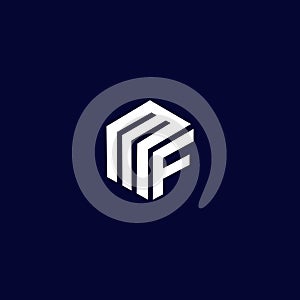 MF and FM F or M Initial Letter Vector Logo Design For company