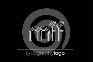 MFF modern geometric typography logo