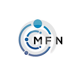 MFN letter technology logo design on white background. MFN creative initials letter IT logo concept. MFN letter design