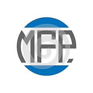 MFP letter logo design on white background. MFP creative initials circle logo concept. MFP letter design.MFP letter logo design on