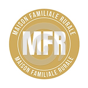 MFR rural family residence symbol icon in French language