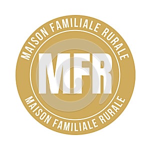 MFR rural family residence symbol icon in French language photo